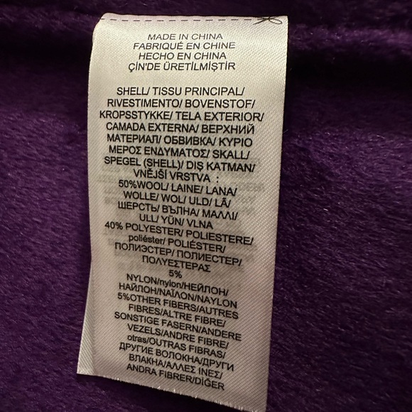 NWT LAUREN RALPH LAUREN
Belted Wool-Blend Wrap Coat in Purple - Picture 12 of 12